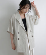 サマーツイードハーフジャケット