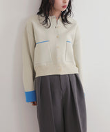 【1月中旬予約商品】バイカラーニットカーディガン