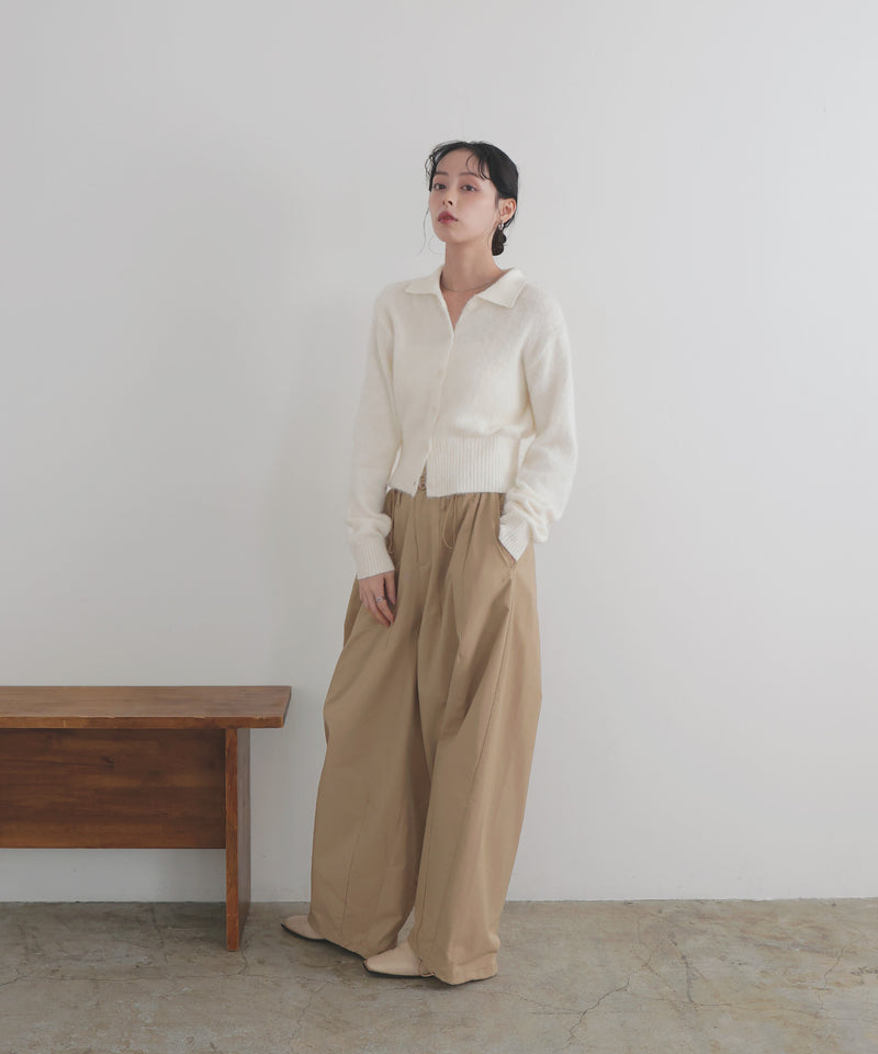 シャギーポロニットカーディガン