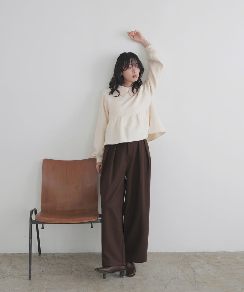 ペプラムポロニットプルオーバー