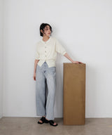 ニュアンスメタルボタンカーディガン