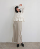 ウォッシャブルフェイクレザーナロースカート