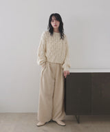 【11月中旬予約商品】バルキータッチケーブルニット