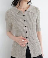 ミックスサマーポロニット