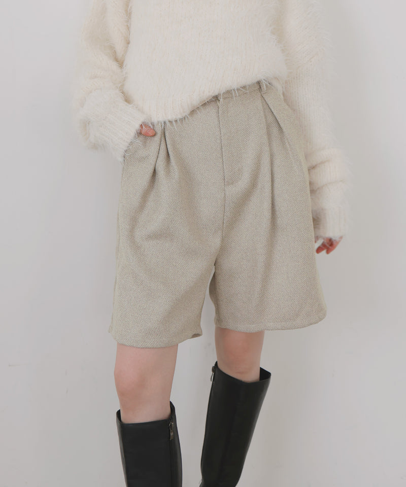 ツイードタックハーフパンツ