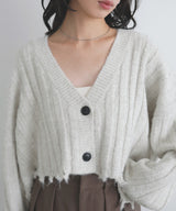 ダメージVネックカーディガン