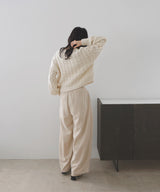 【11月中旬予約商品】バルキータッチケーブルニット