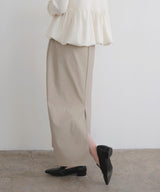 ウォッシャブルフェイクレザーナロースカート