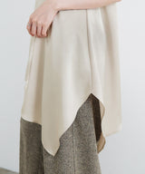 サテンアシメブラウス