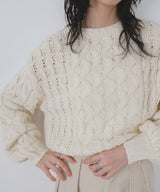 【11月中旬予約商品】バルキータッチケーブルニット