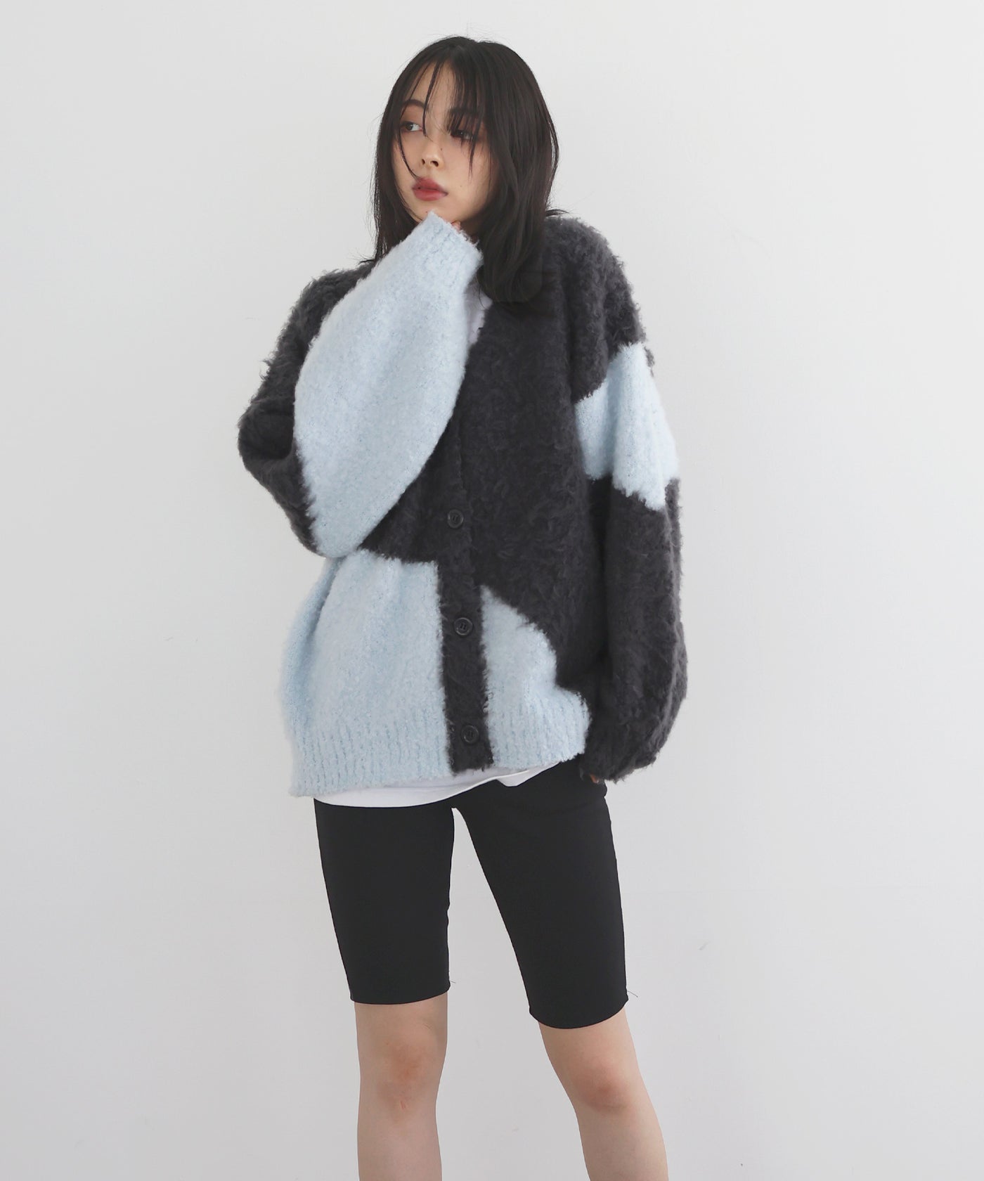 バイカーニットパンツ　ブラックS バイカーニットパンツ ブラックS安価
