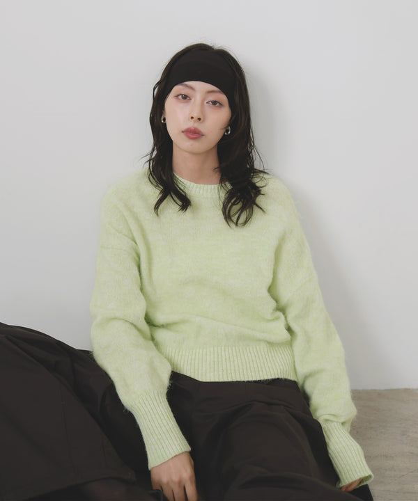 モヘアシャギーニットプルオーバー