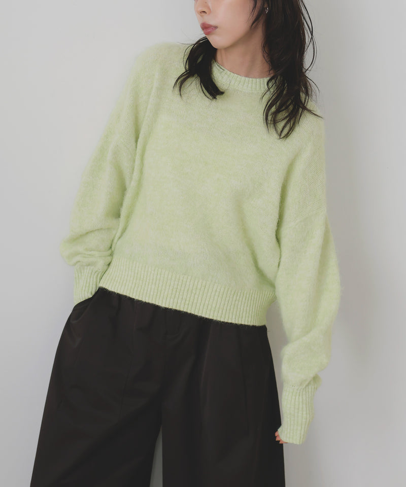 モヘアシャギーニットプルオーバー