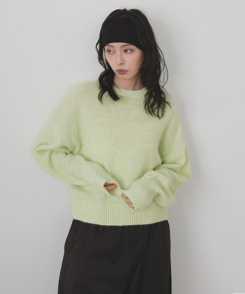 モヘアシャギーニットプルオーバー