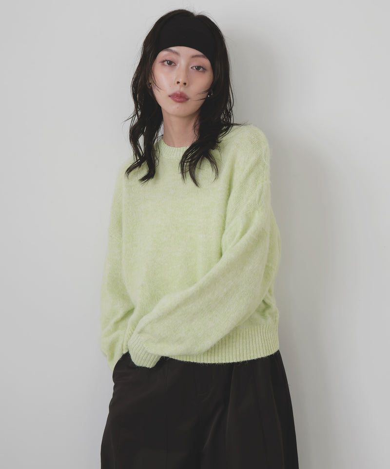 モヘアシャギーニットプルオーバー