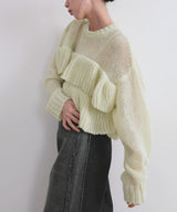 【12月下旬予約商品】シアーフリルニットプルオーバー