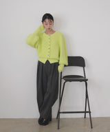 シャギーボリュームスリーブカーディガン