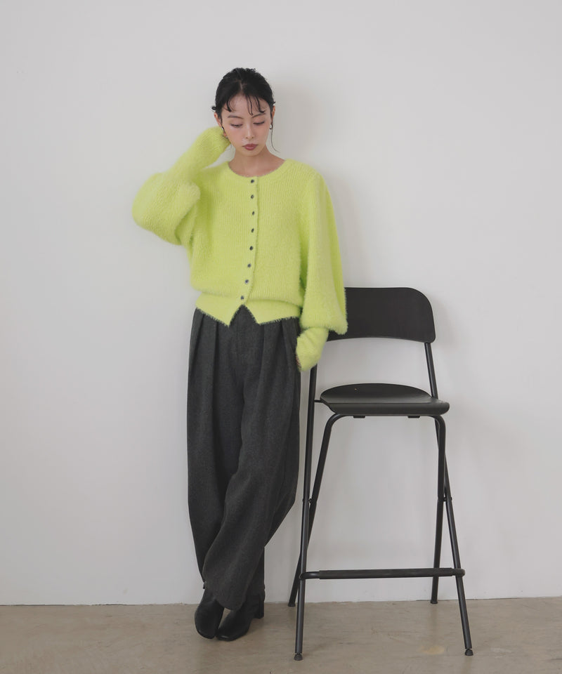 シャギーボリュームスリーブカーディガン