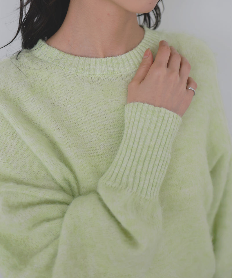 モヘアシャギーニットプルオーバー