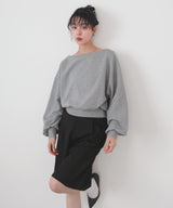 オフショルスウェットプルオーバー