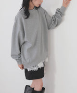 オーバーサイズスウェットプルオーバー