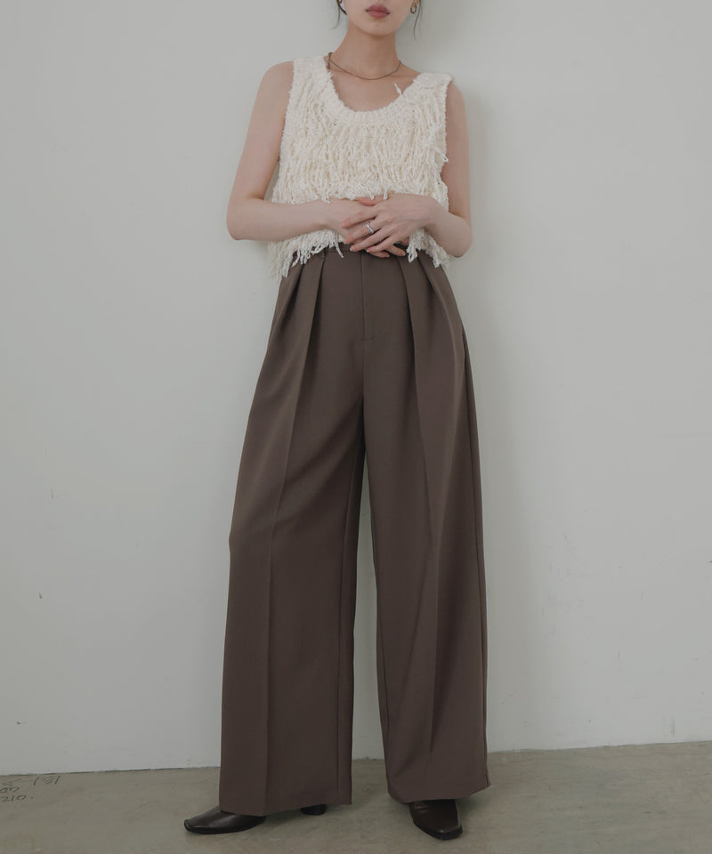 【9月中旬予約商品】ツータックワイドパンツ