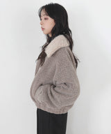 【11月上旬予約商品】シャギーバルーン2WAYネックブルゾン