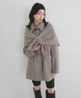 【11月下旬予約商品】ストールセットウールライクコート