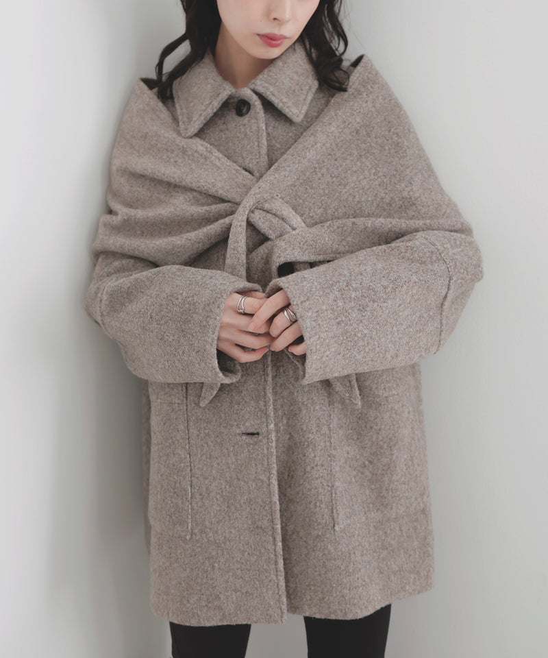 【11月下旬予約商品】ストールセットウールライクコート