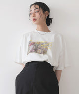 フラワーフォトロゴTシャツ