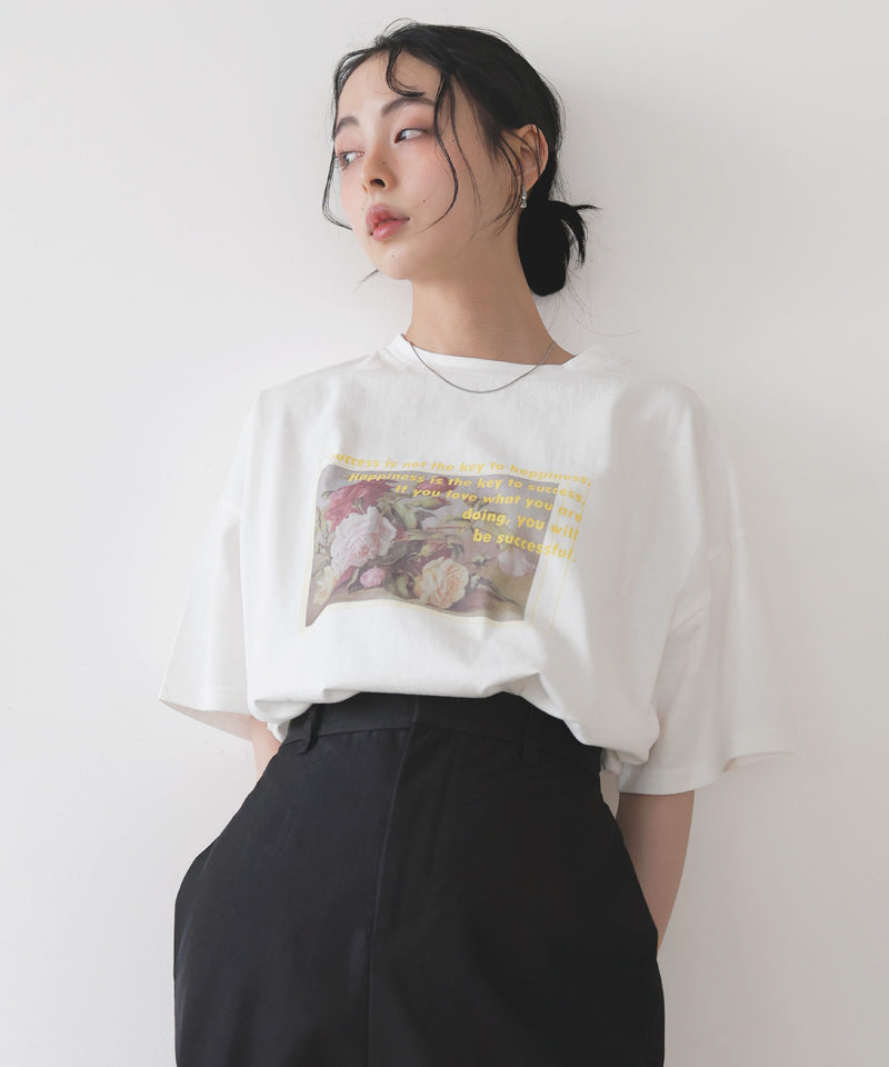 フラワーフォトロゴTシャツ