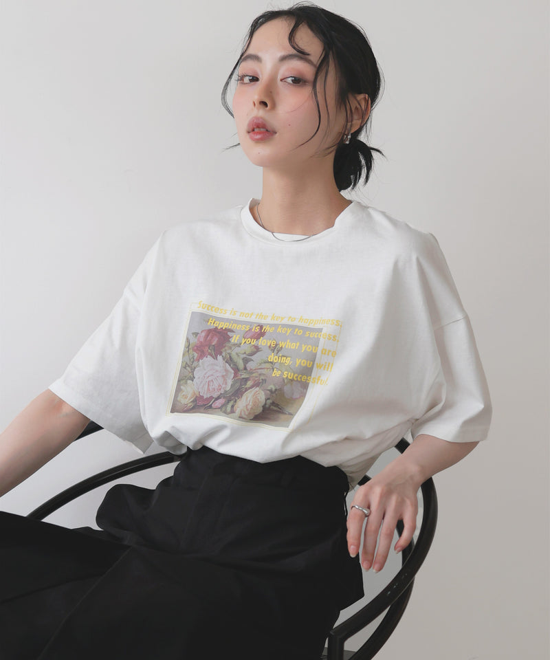 フラワーフォトロゴTシャツ