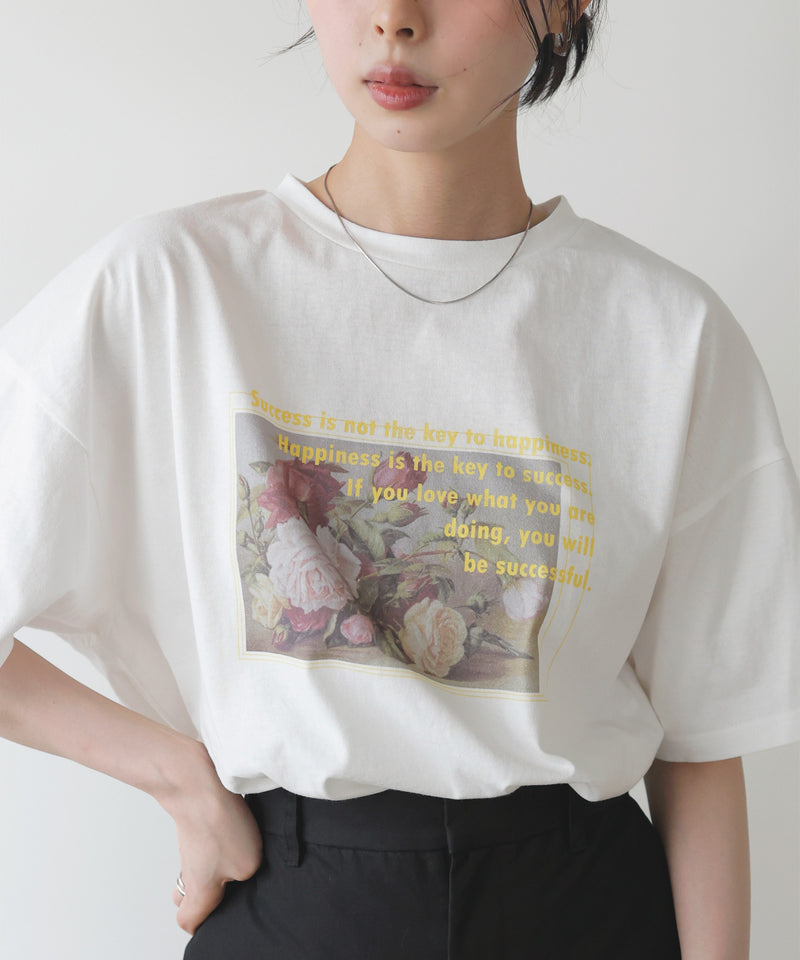 フラワーフォトロゴTシャツ