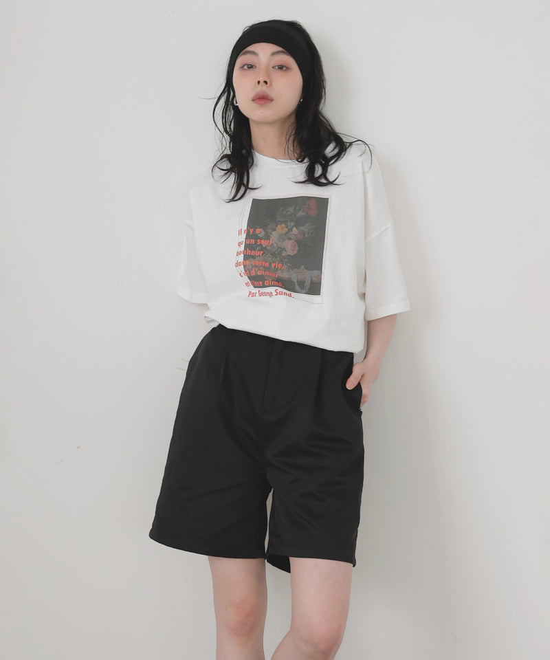 フラワーフォトロゴTシャツ