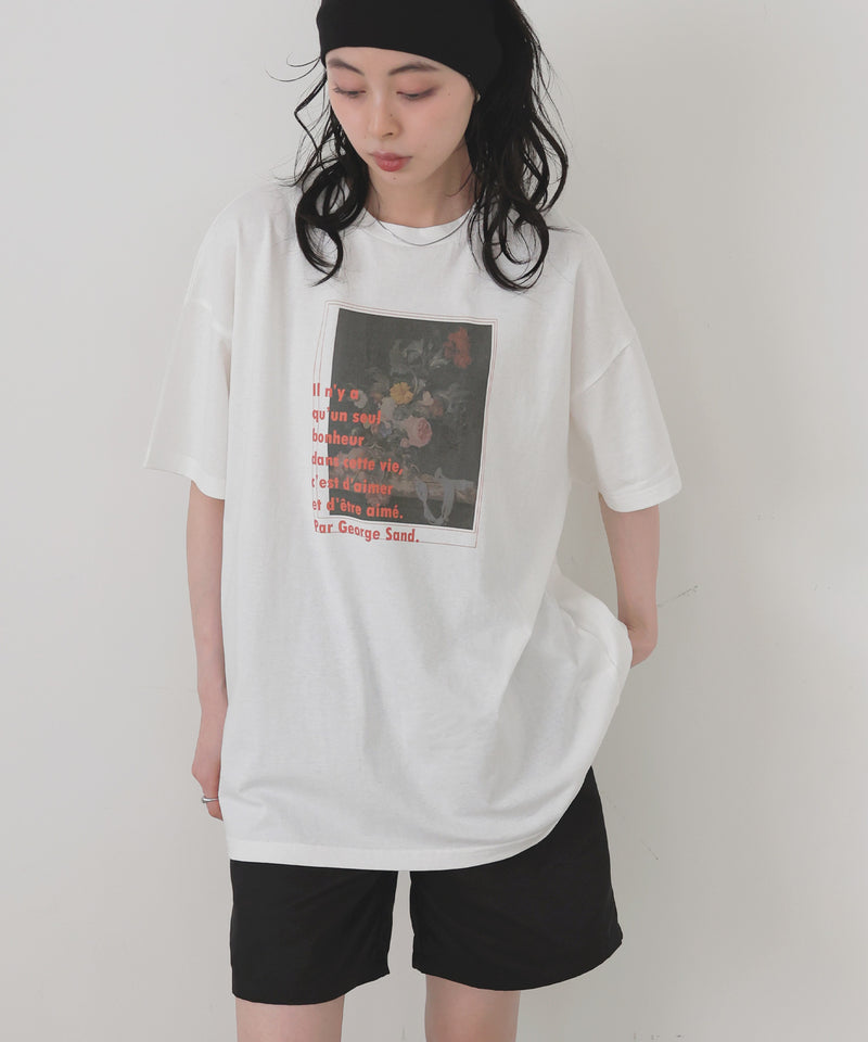 フラワーフォトロゴTシャツ