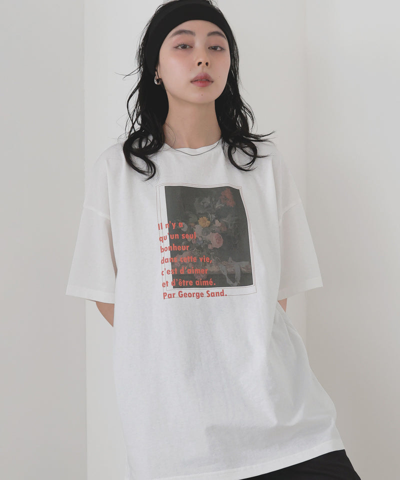 フラワーフォトロゴTシャツ
