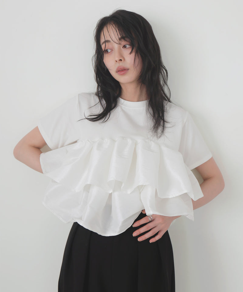 シャイニーフリルTシャツ – LIAN