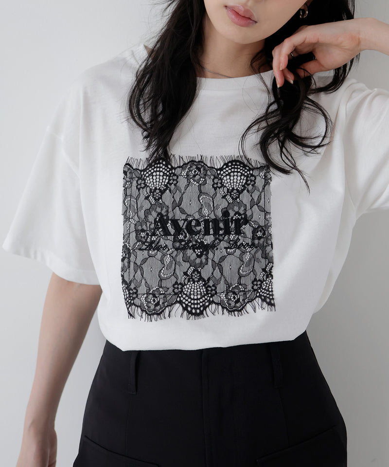 一部予約商品【UVカット＆接触冷感】レースレイヤードロゴTシャツ – LIAN