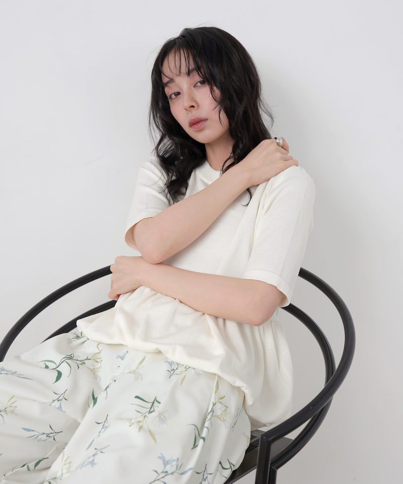 【しゅんしゅん919】obli ホワイト ペプラムニット ペプラムニットプルオーバー – LIAN