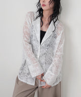 フラワーレースシャツジャケット