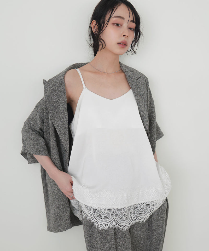 一部予約商品】レースサテンキャミ – LIAN