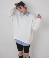 オーバーサイズスウェットプルオーバー