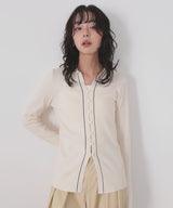 バイカラーラインポロニット