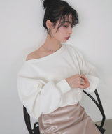 オフショルスウェットプルオーバー