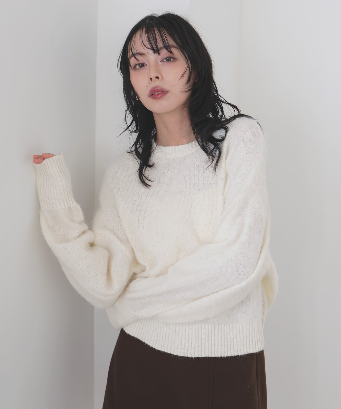 モヘアシャギーニットプルオーバー – LIAN
