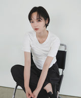 【7月下旬予約商品】シャーリングアシンメトリーTシャツ