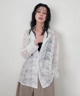 フラワーレースシャツジャケット