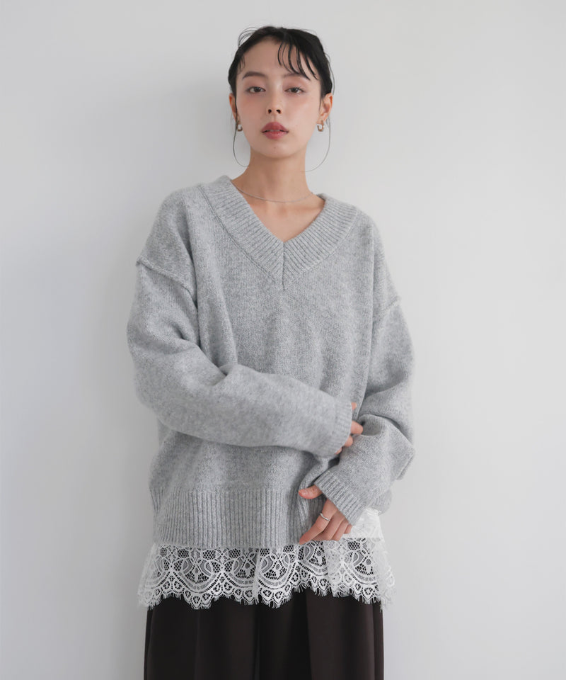 レースサテンキャミ