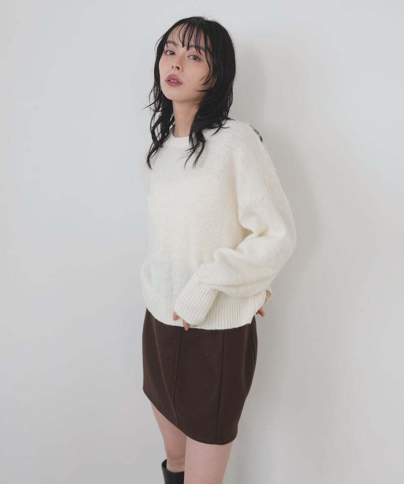 モヘアシャギーニットプルオーバー