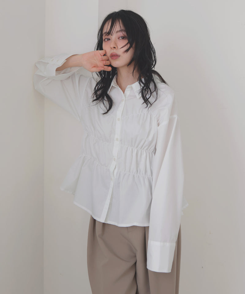 シャーリングビスチェデザインシャツ – LIAN